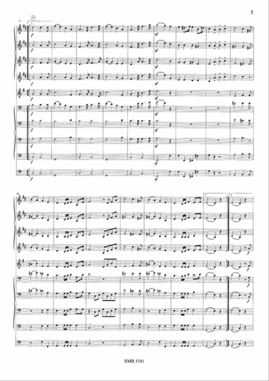 Wedding March Brass Ensemble scores gallery preview page 5