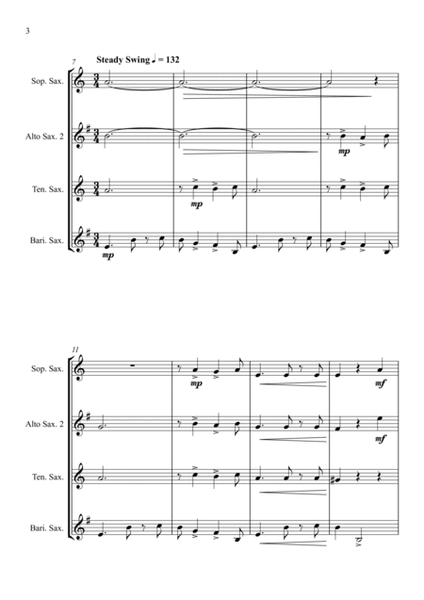 Jazz Carols Collection for Saxophone Quartet - Set Seven image number null