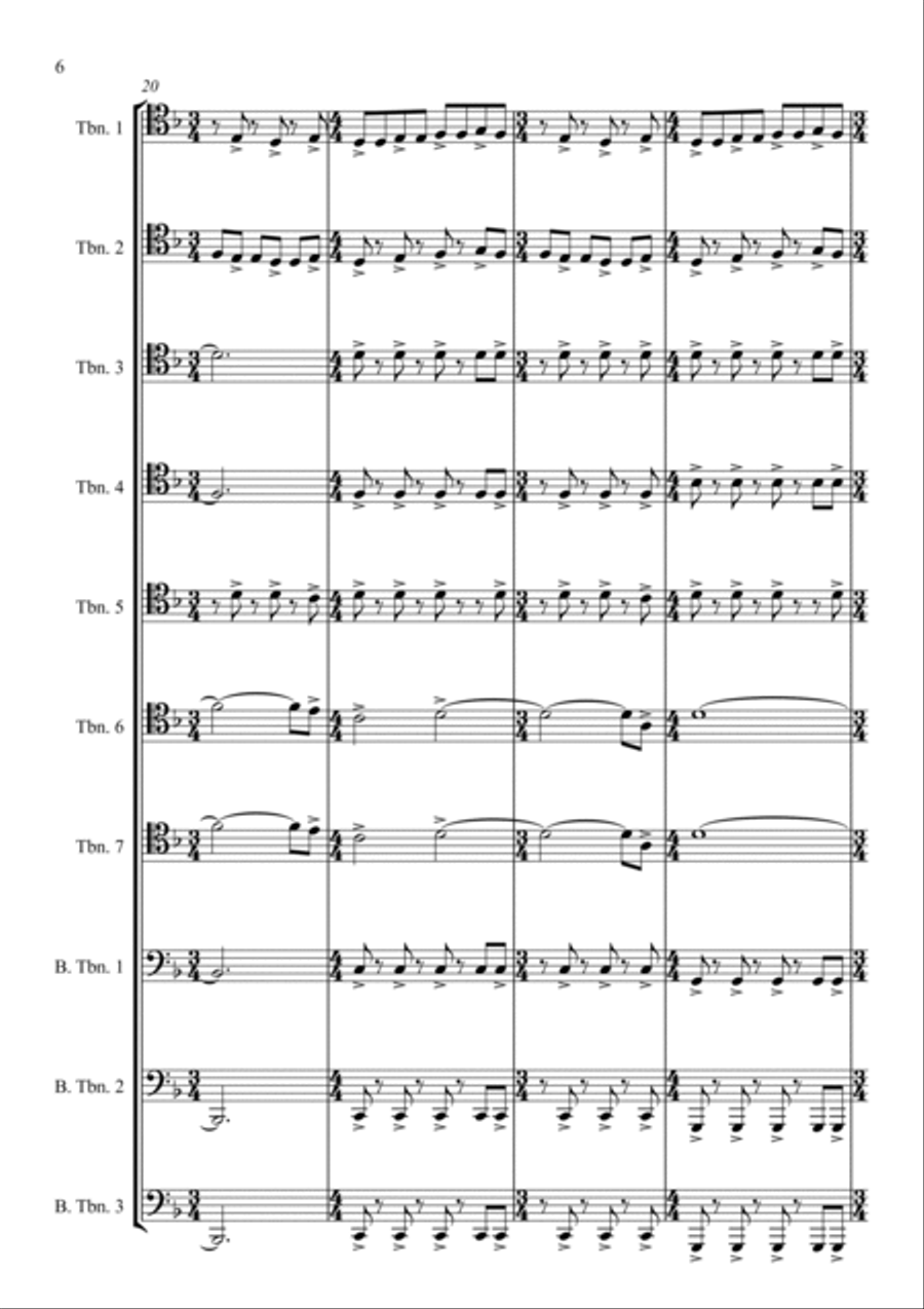 I Am The Doctor Brass Ensemble scores gallery preview page 6