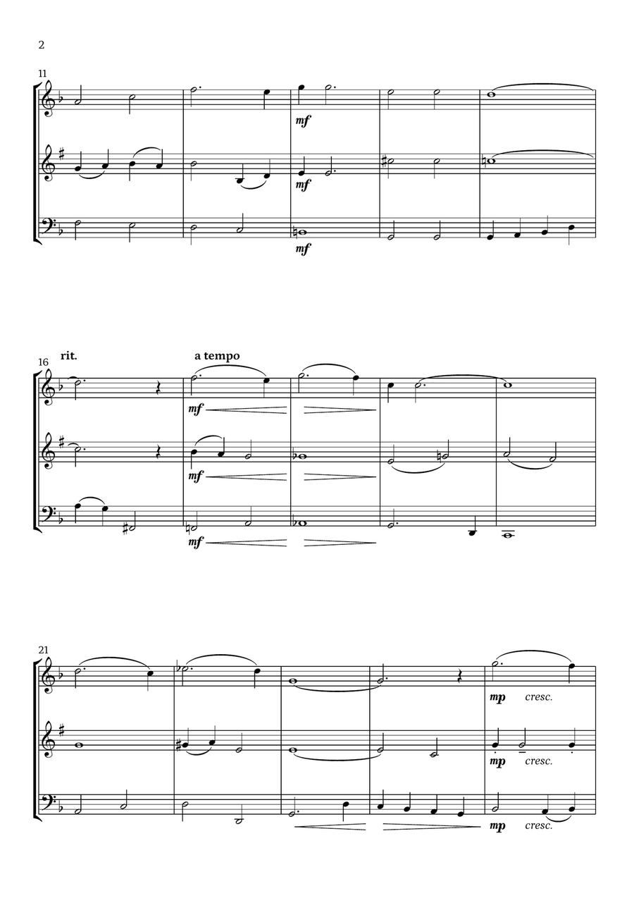 I'll Be Home For Christmas Woodwind Trio scores gallery preview page 2