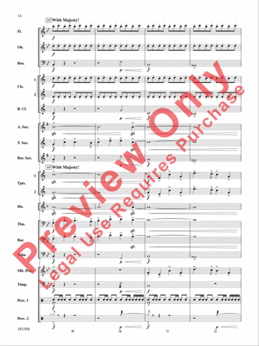 From the Realms of Glory! Concert Band scores gallery preview page 15