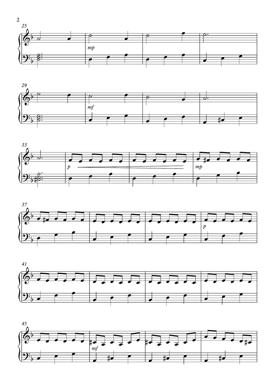 Sweet Memories Piano scores gallery preview page 2