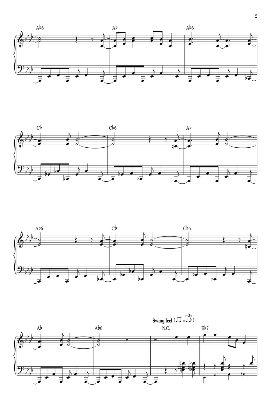 Linus And Lucy Piano Solo scores gallery preview page 5