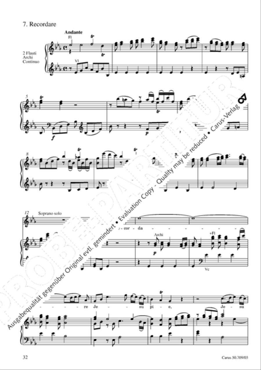 Requiem in E flat major 4-Part scores gallery preview page 33