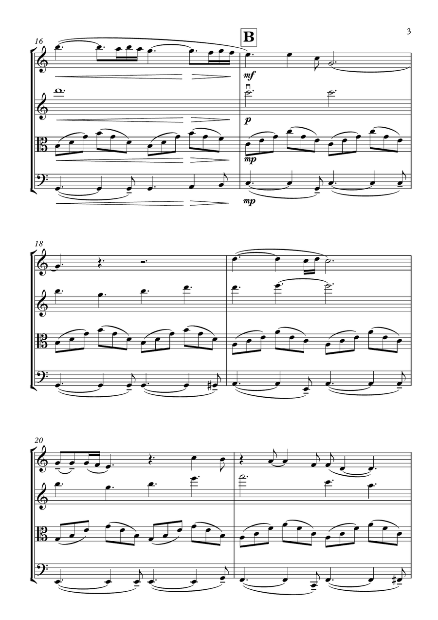 Unchained Melody String Quartet scores gallery preview page 4