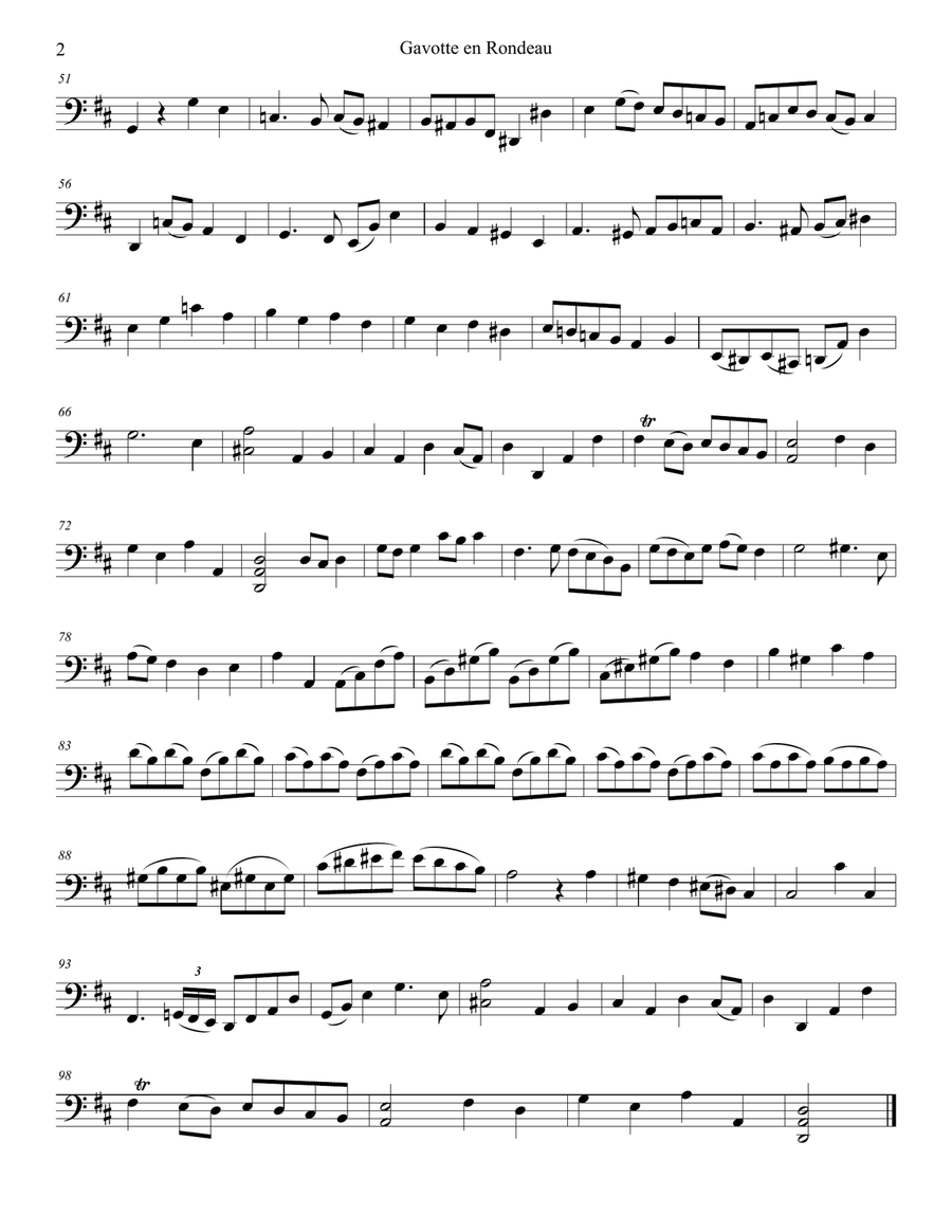 Gavotte en Rondeau (from Partita III): violin/cello String Duet scores gallery preview page 4