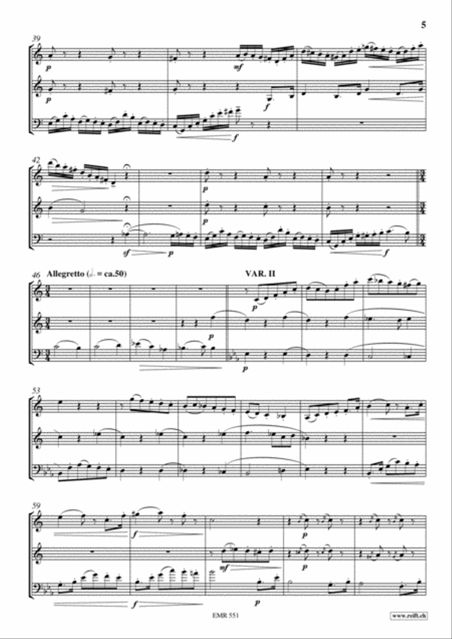 Figaro-Metamorphosen Brass Trio scores gallery preview page 5