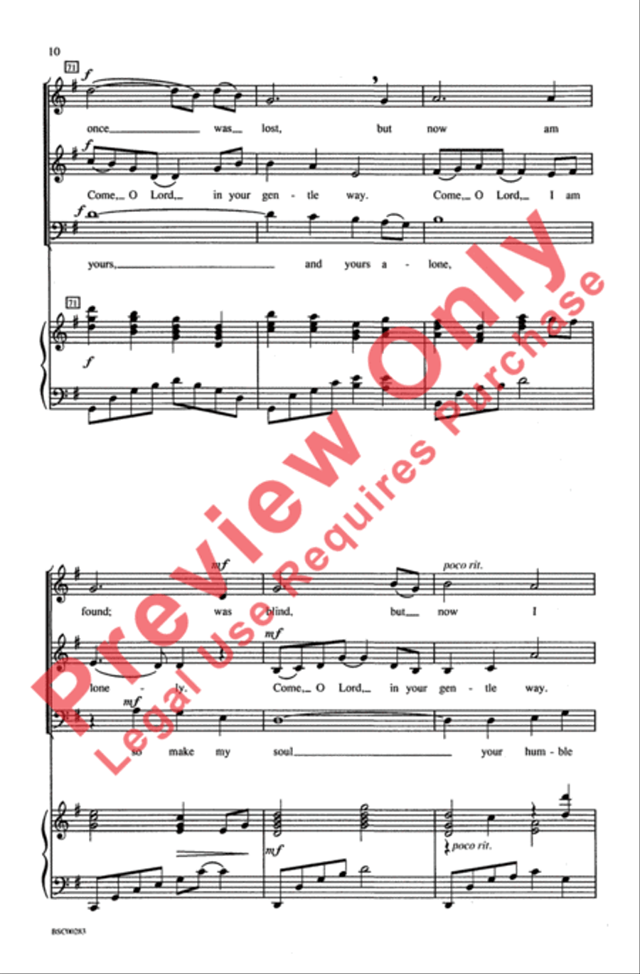 Cradle Me, Lord 4-Part scores gallery preview page 10