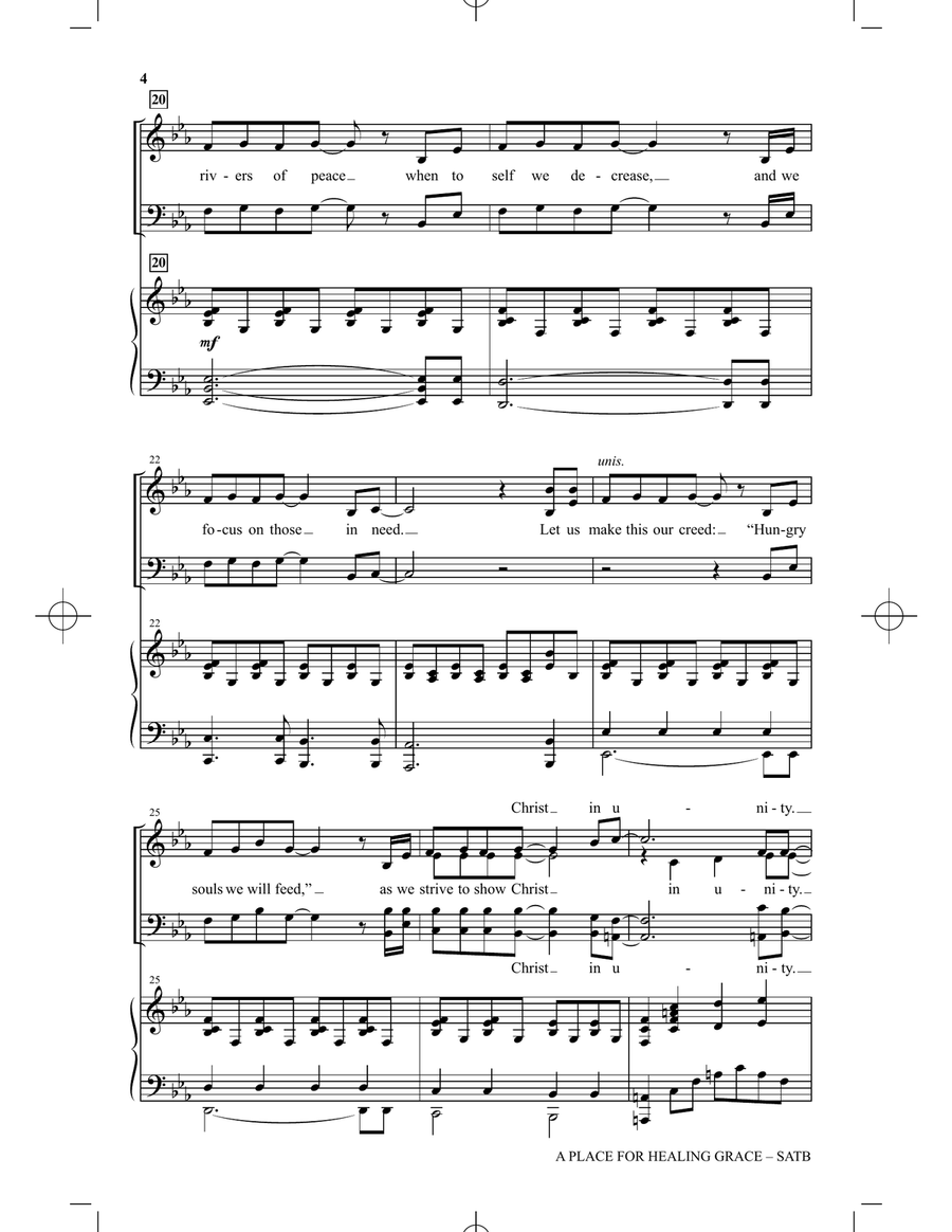 A Place For Healing Grace 4-Part scores gallery preview page 3