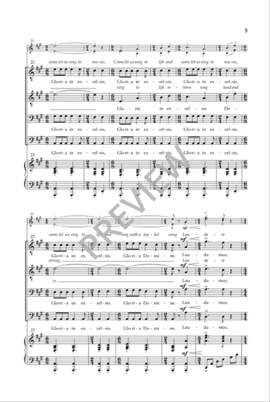 Gloria Fanfare - TTBB Gloria Fanfare - TTBB TTBB scores gallery preview page 6