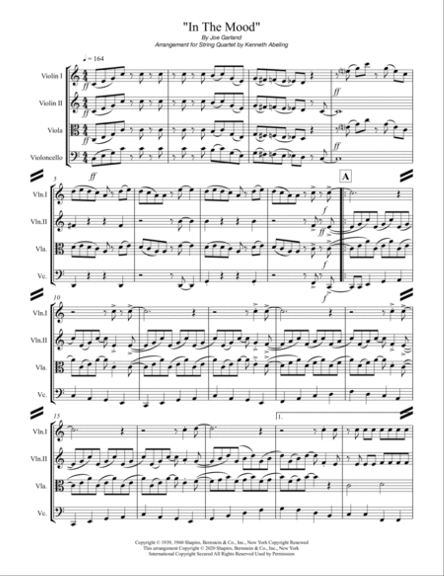 In The Mood String Quartet scores gallery preview page 2