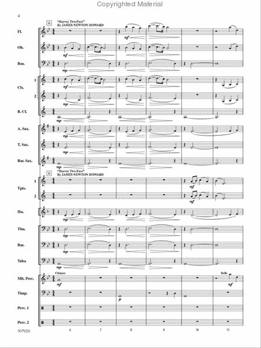 Selections from The Dark Knight Concert Band scores gallery preview page 3