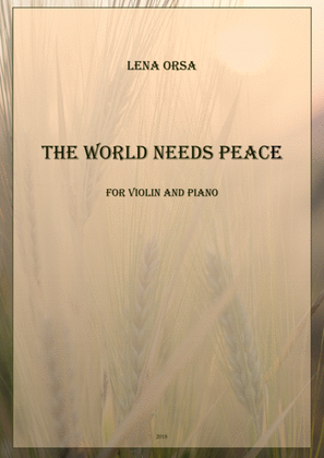 Book cover for The World Needs Peace for Violin and Piano