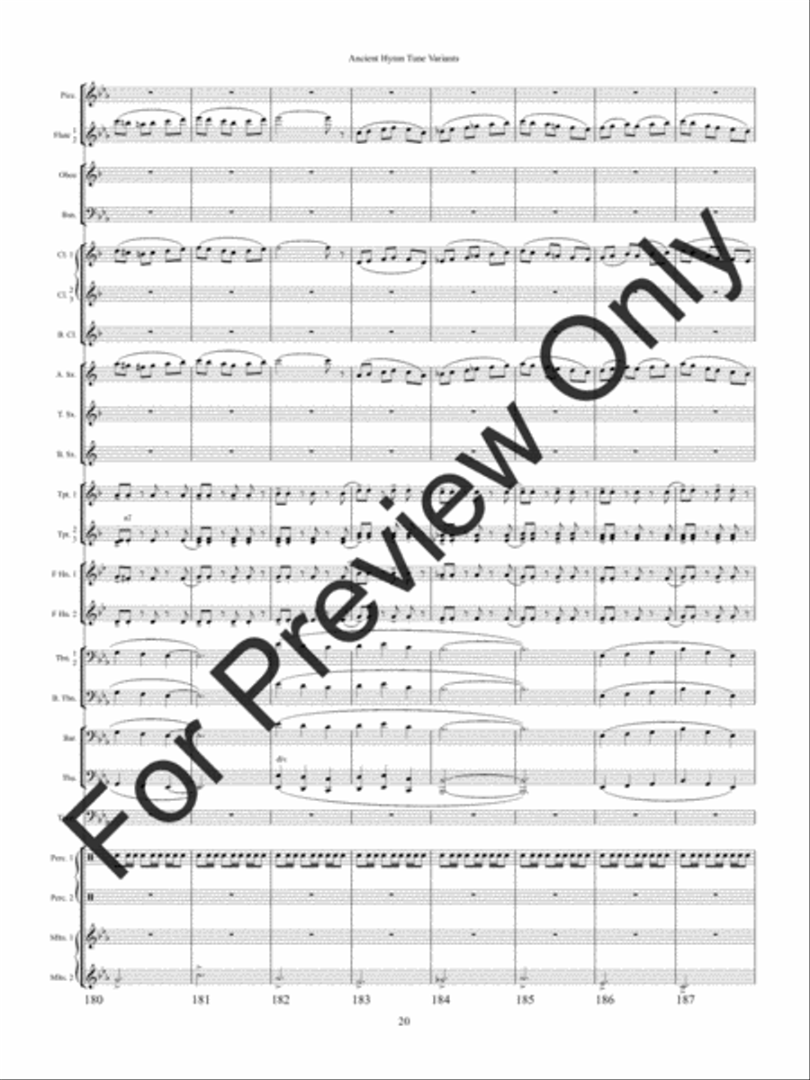 Ancient Hymn Tune Variants Concert Band scores gallery preview page 23