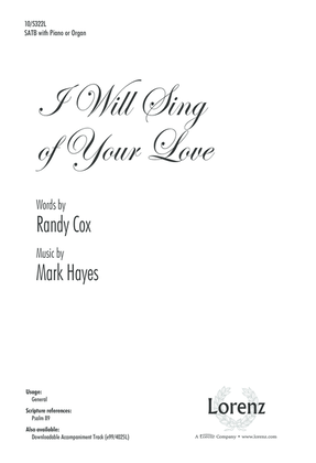 Book cover for I Will Sing of Your Love