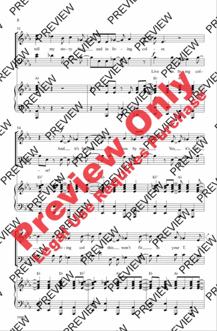 Live in Living Color Live in Living Color 4-Part scores gallery preview page 8