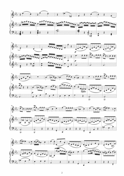 Mozart - Violin Sonata No.33 in E flat major K 481 for Violin and Piano - Score and Part image number null