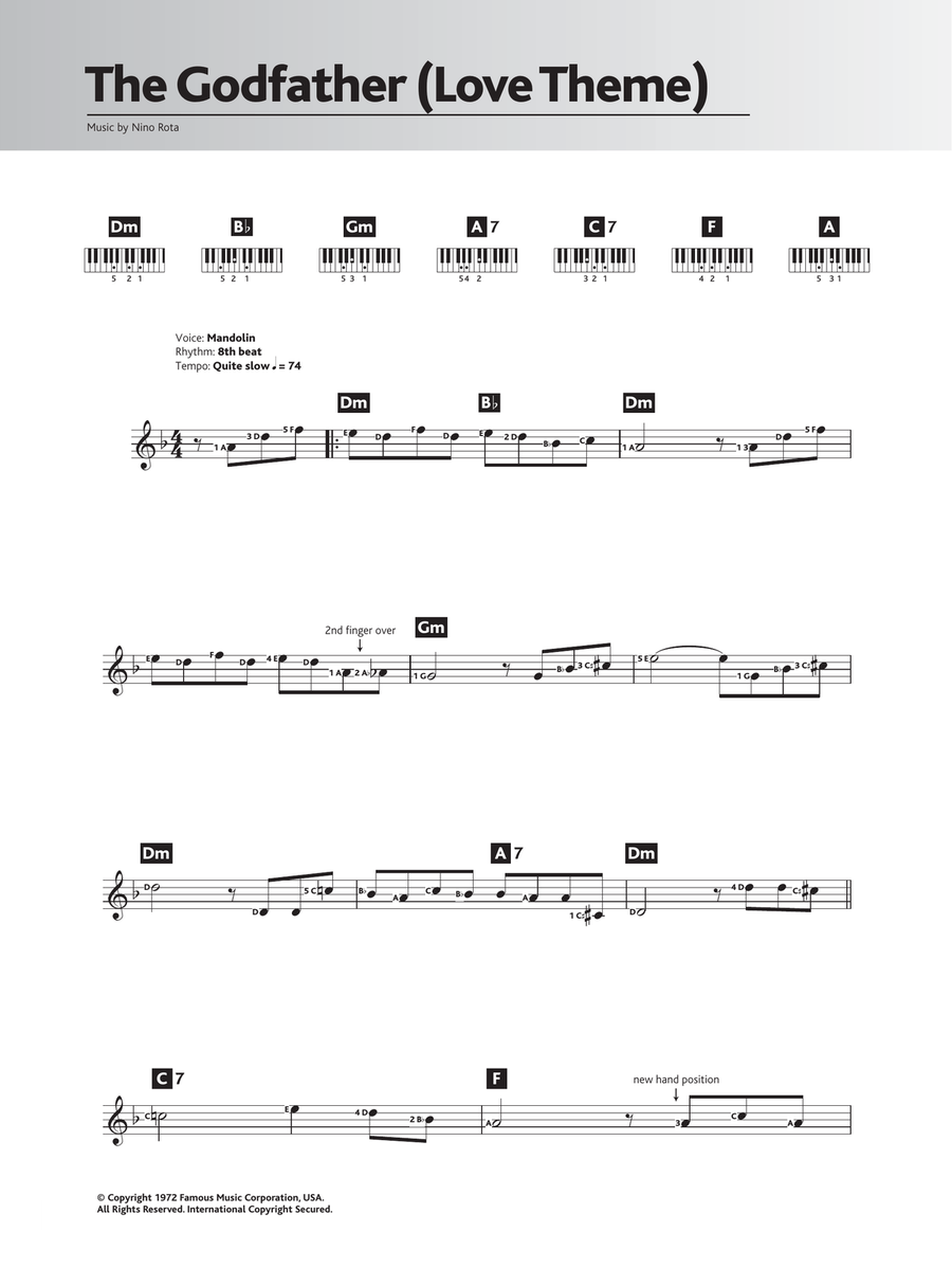 Speak Softly Love (Godfather Theme) Piano scores gallery preview page 1