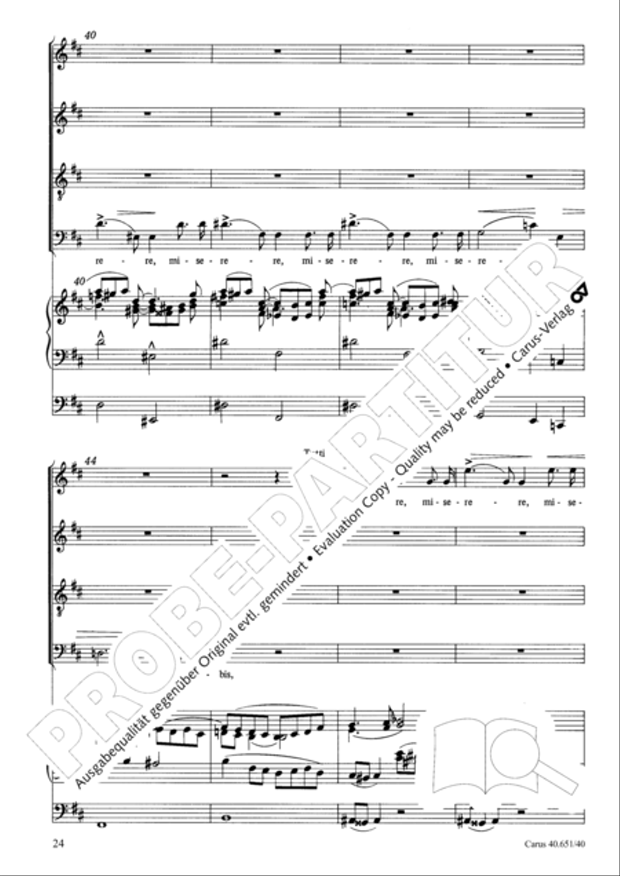 Sanctus, Benedictus and Agnus Dei 4-Part scores gallery preview page 25