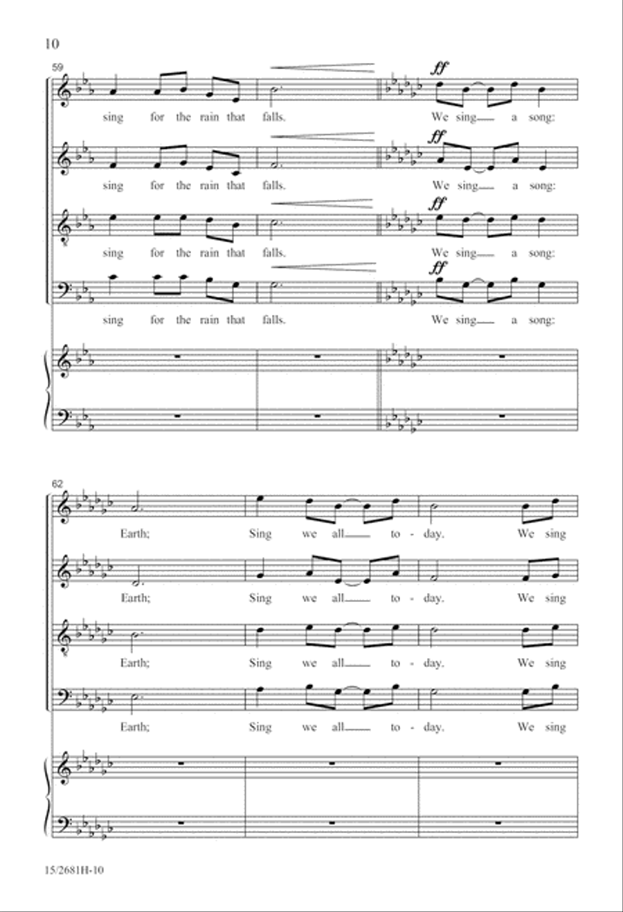 Nzembo na Mvula Zamba (Song of the Rainforest) 4-Part scores gallery preview page 10