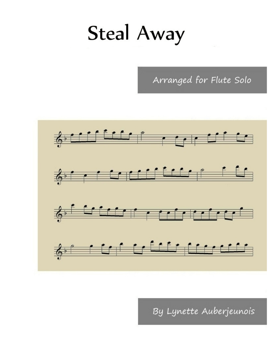 Steal Away - Flute Solo Flute Solo scores gallery preview page 1