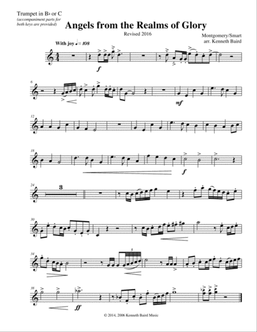 Angels from the Realms of Glory Trumpet Solo scores gallery preview page 2