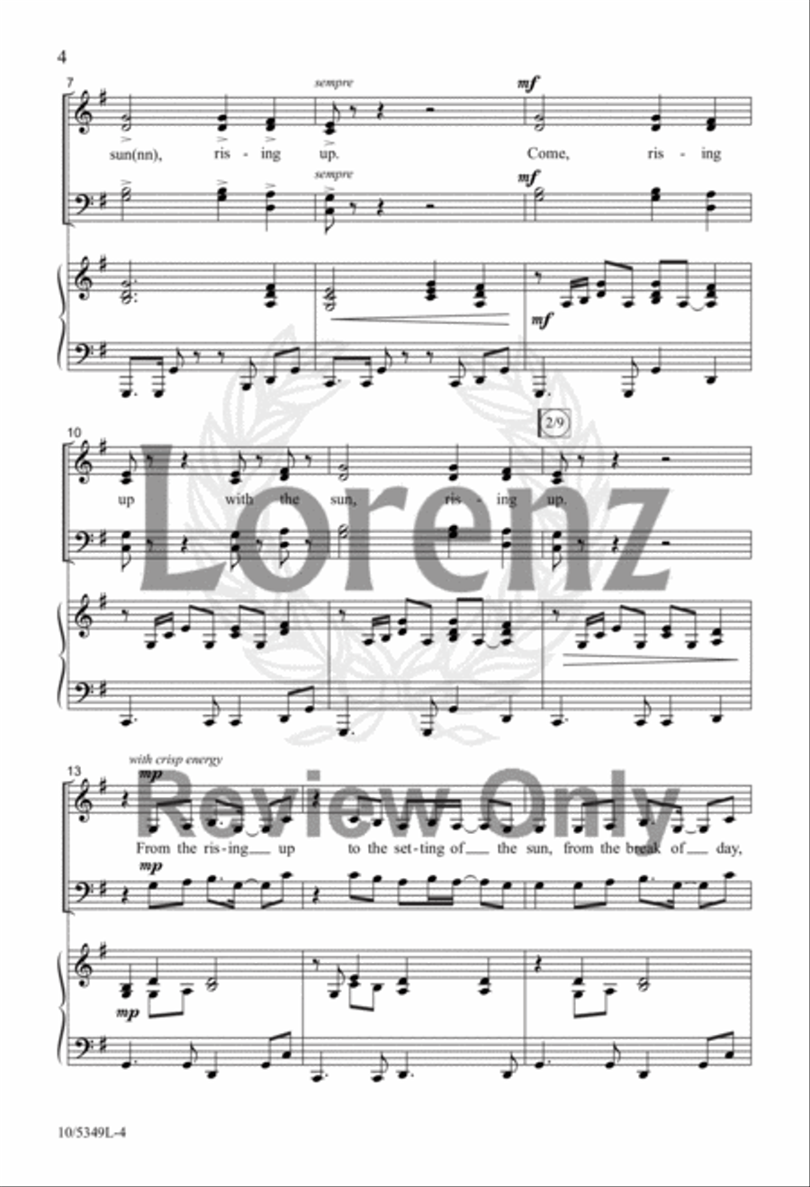Rising Up with the Sun 4-Part scores gallery preview page 3