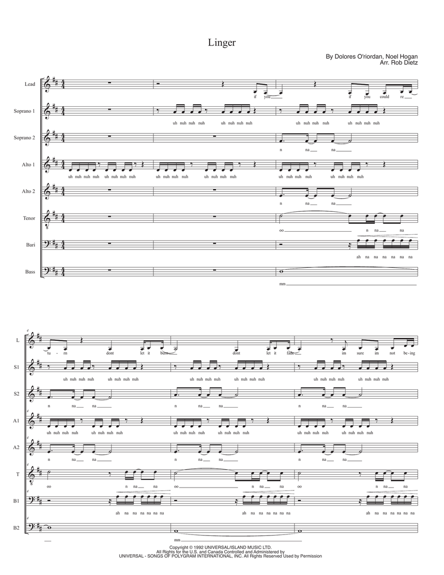 Linger Divisi scores gallery preview page 1