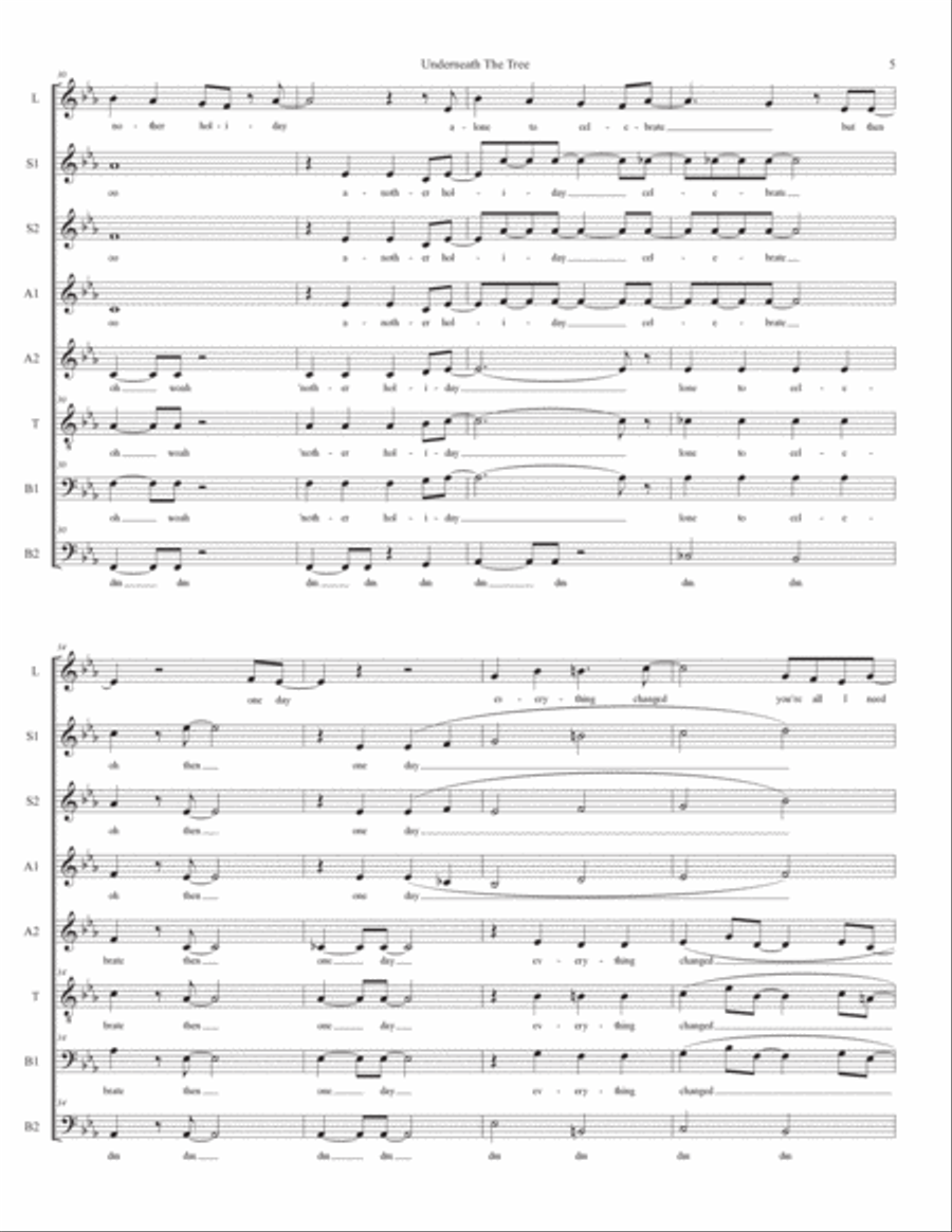 Underneath The Tree Divisi scores gallery preview page 5