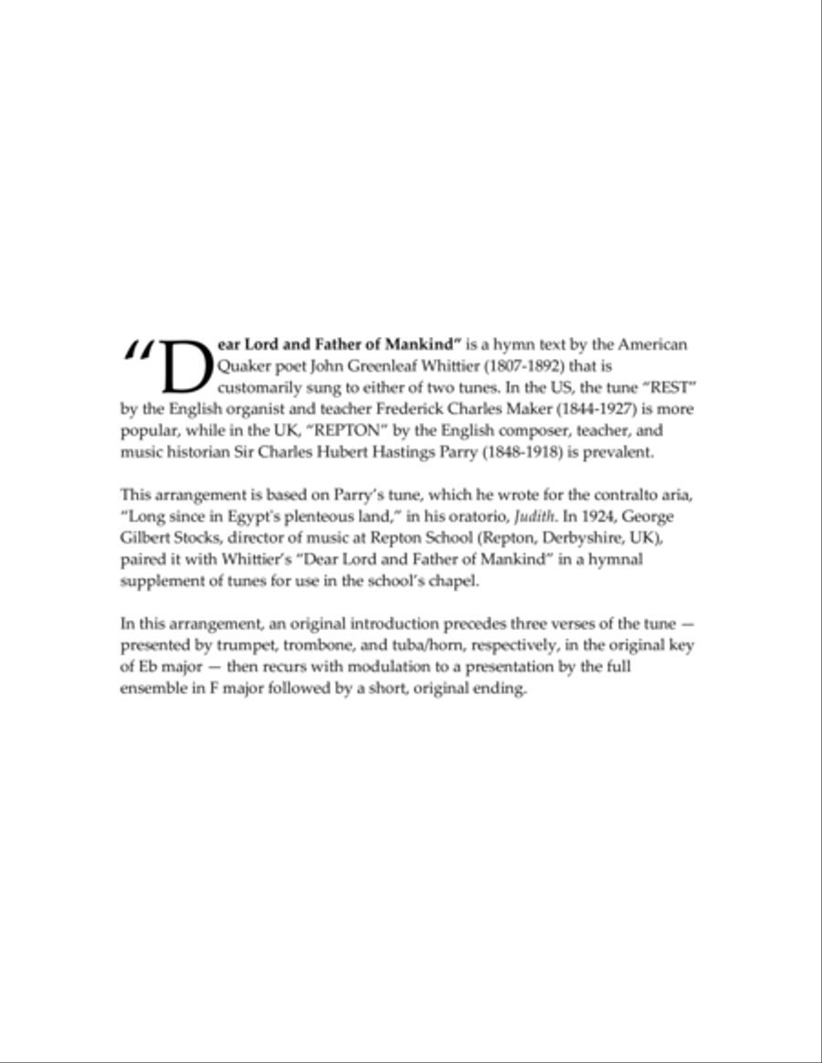 Dear Lord and Father of Mankind (REPTON) - brass quintet Brass Quintet scores gallery preview page 2
