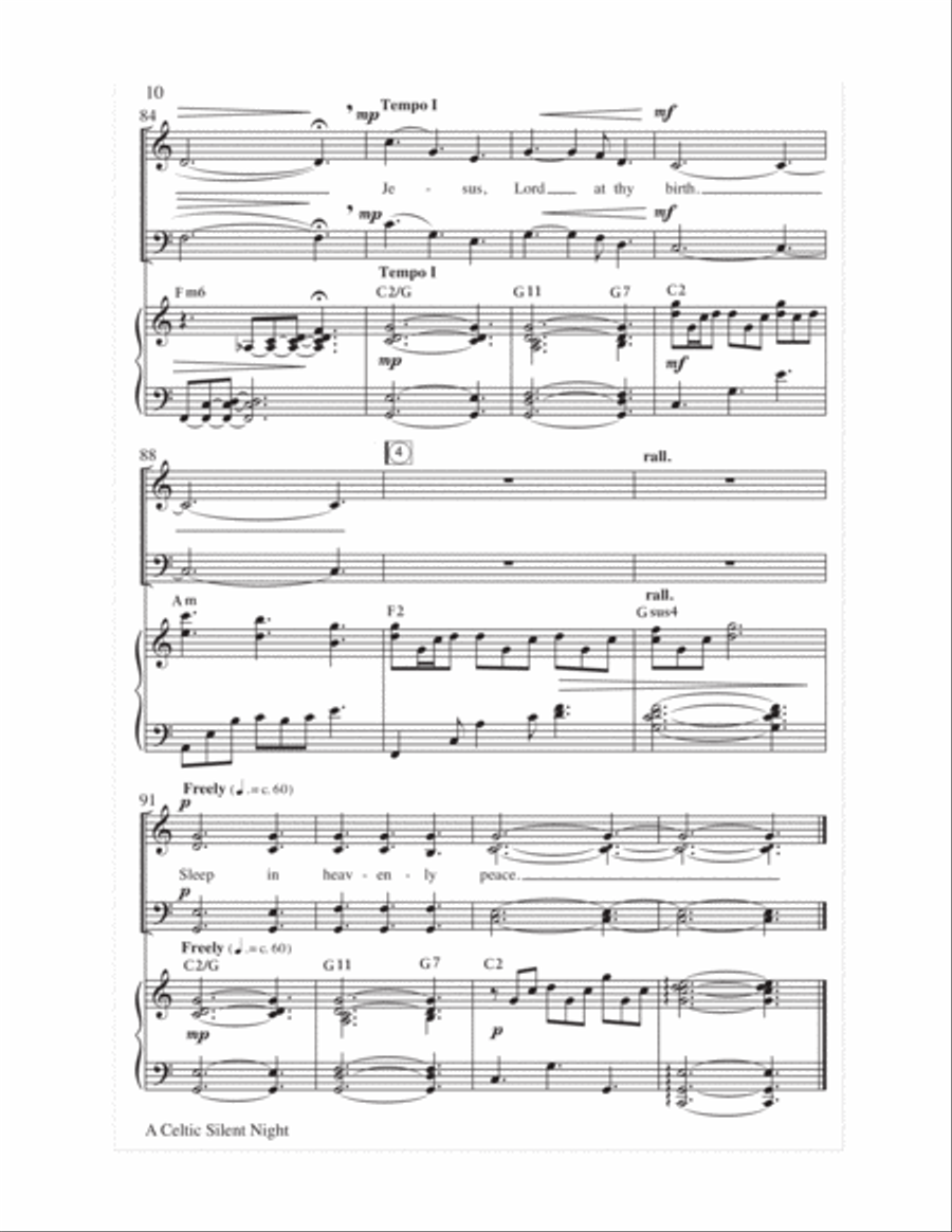 A Celtic Silent Night 4-Part scores gallery preview page 11