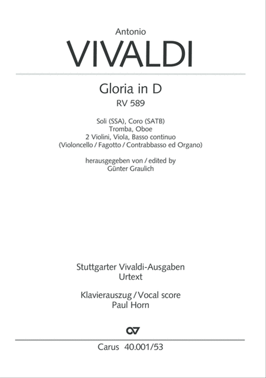 Vivaldi: Gloria in D. Revised edition SSA scores gallery preview page 2