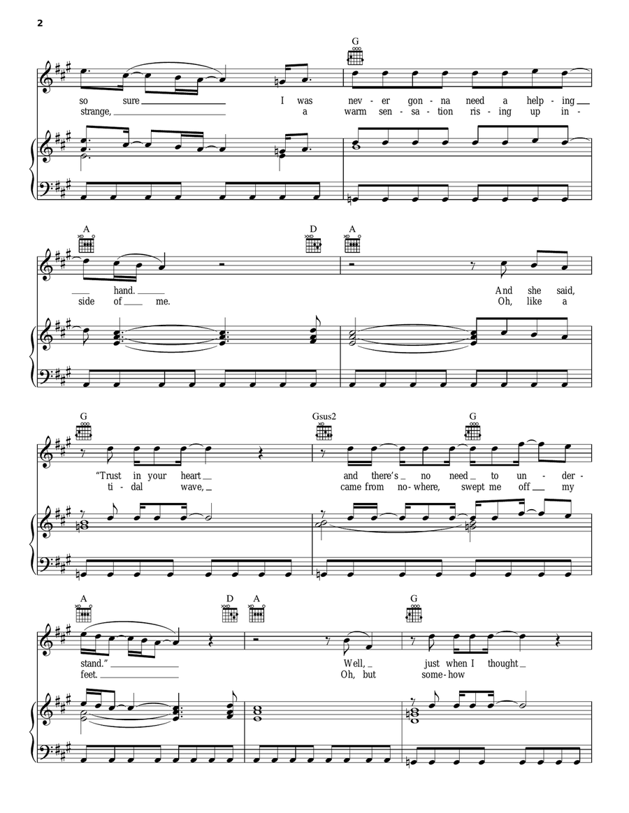 Under The Influence Piano, Vocal, Guitar scores gallery preview page 2