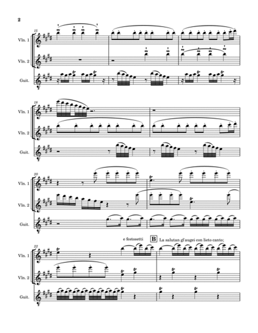 Spring (from The Four Seasons) arr. for 2 Violins and 1 Guitar