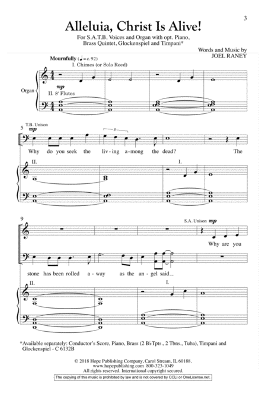 Alleluia, Christ Is Alive! 4-Part scores gallery preview page 2