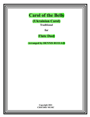 Book cover for Carol of the Bells (Ukrainian Carol) - Flute Duet - Intermediate