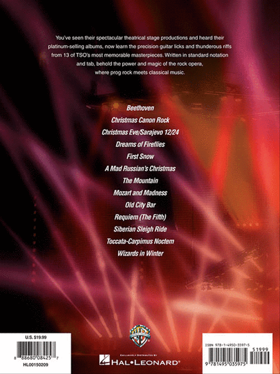 Trans-Siberian Orchestra Guitar Anthology