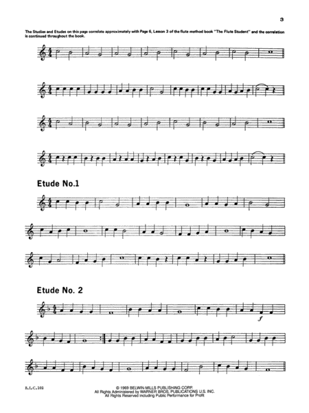 Student Instrumental Course Studies and Melodious Etudes for Flute
