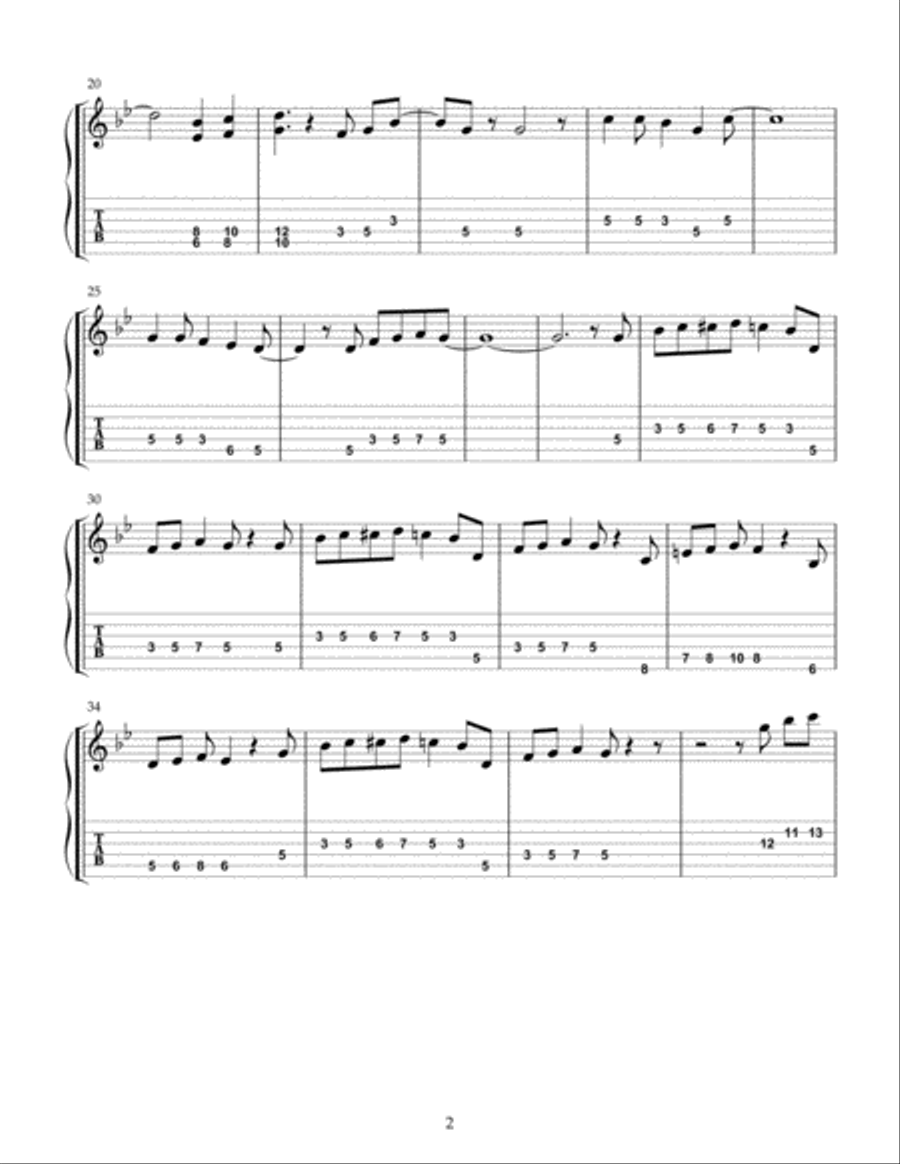 Prodigal Guitar Tablature scores gallery preview page 2