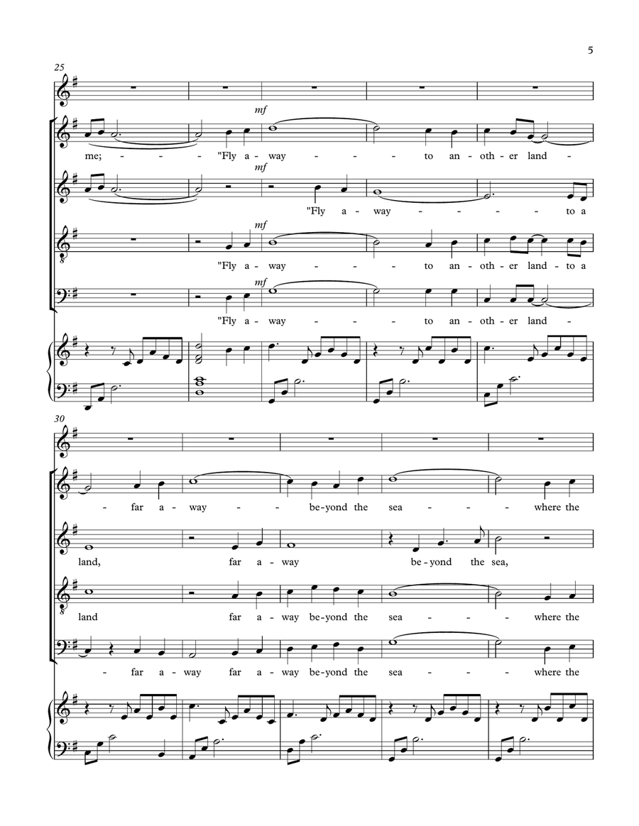 FLY AWAY 4-Part scores gallery preview page 5