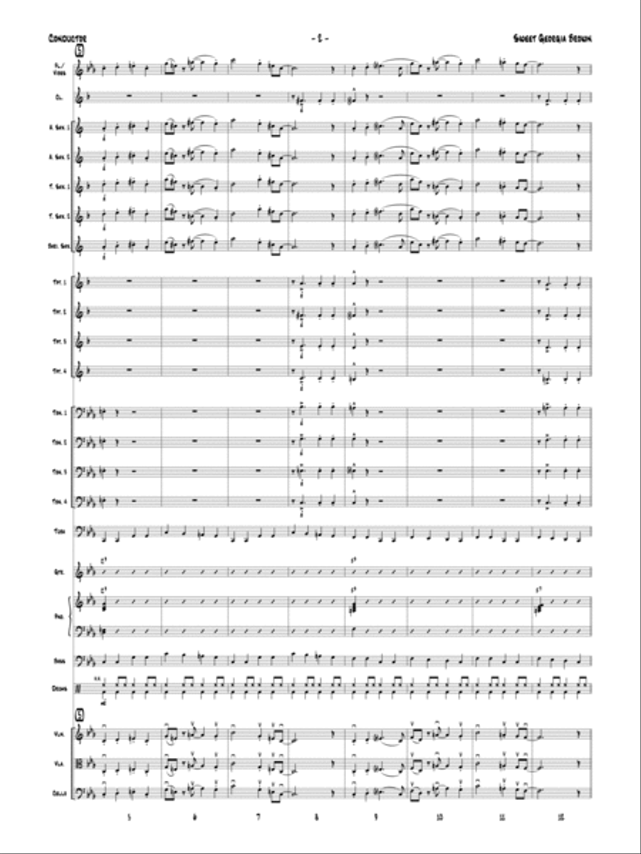 Sweet Georgia Brown: Score