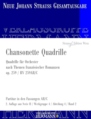 Chansonette Quadrille Op. 259 RV 259AB/C
