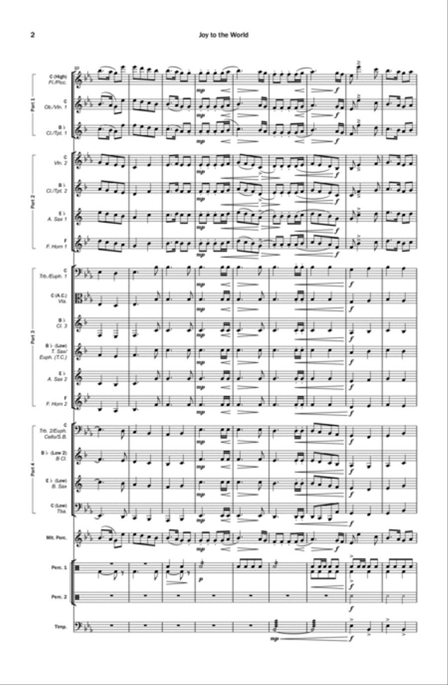 Joy to the World Concert Band scores gallery preview page 4