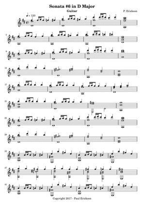 Sonata No. 6 in D Major