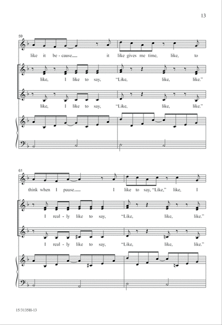 Like, I Like to Say Like Like, I Like to Say Like SSA scores gallery preview page 14