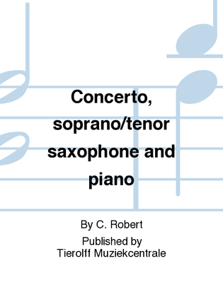 Concerto, Soprano Saxophone & Piano