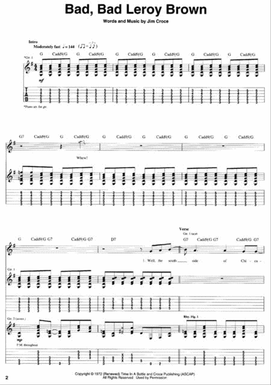 The Very Best of Jim Croce Electric Guitar scores gallery preview page 2