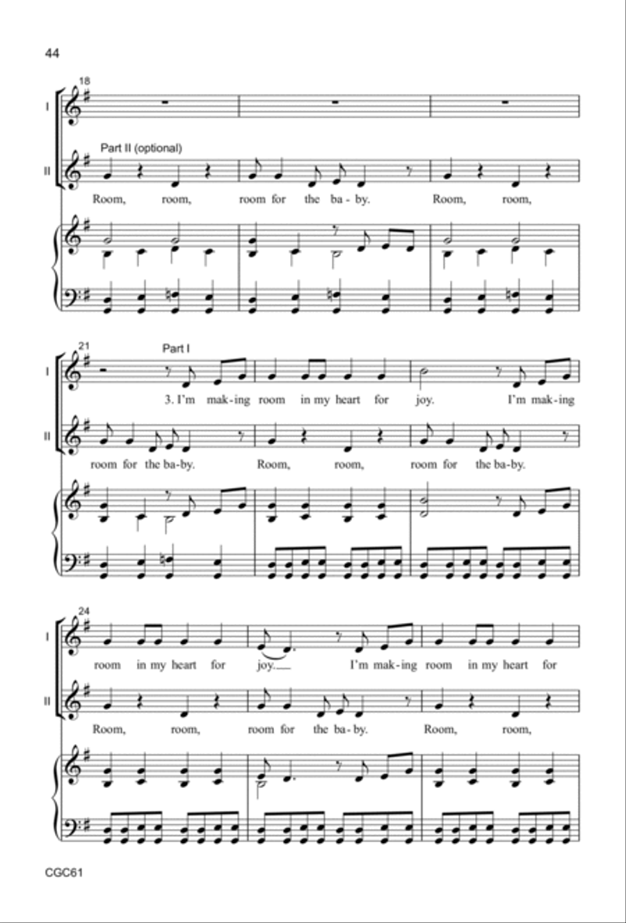 Room For Christmas - Demo Recording 10-Pack Unison Choir scores gallery preview page 14