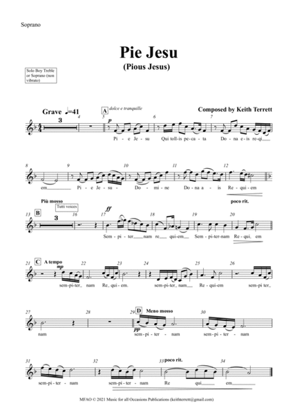 Pie jesu for SATB & Orchestra image number null