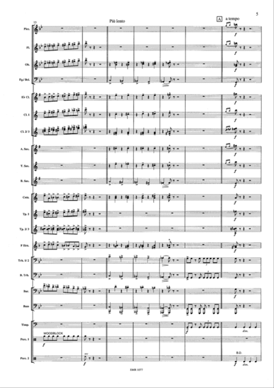 Capriccio Barbaro Concert Band scores gallery preview page 5